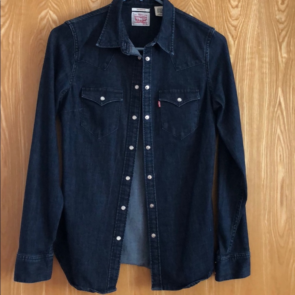 Levi's Denim Button Down Top / Jacket - image 2
